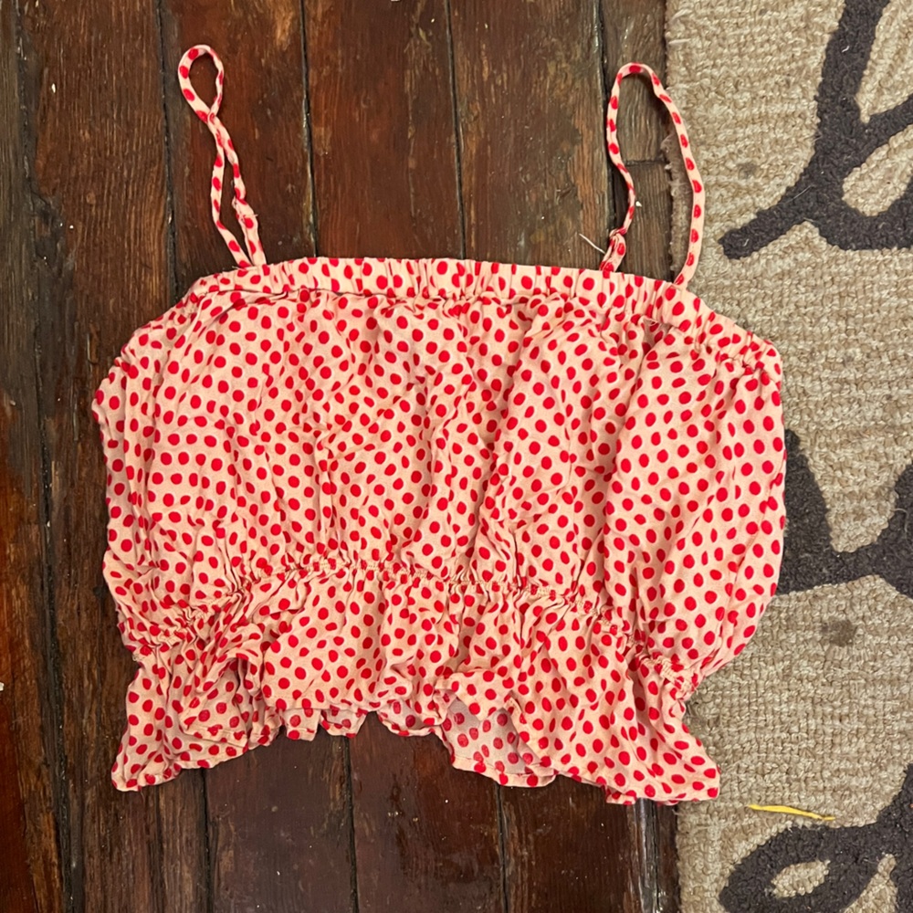 Forever 21 Red and White Polka Dot Diaper Cover